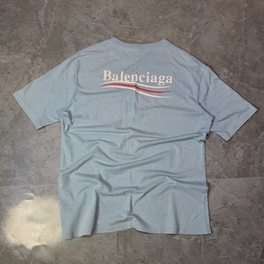 Balenciaga Logo T-shirt (Category: Tshirts & Polo Shirts ) located in Solano. Submitted by potatothift (Listing ID 1416340991, Image 2). Description: dimes 21 by 29 issue cut neck tags .