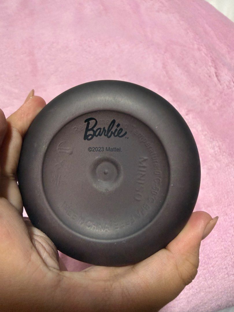 Barbie Water Bottle (Category: Water Bottles & Tumblers) located in Bulacan. Submitted by xxmeiji (Listing ID 1416353019, Image 3). Description: - Barbie water bottle - Features the Barbie logo - Secure and leak-proof lid - Made by Miniso - Great accessory for Barbie fans.
