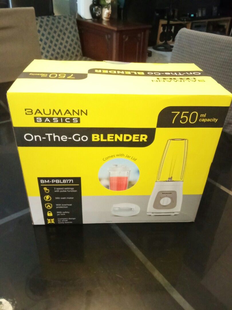 Bauman Basics On The Go Blender New (Category: Juicers, Blenders & Grinders) located in San Mateo. Submitted by edluxe (Listing ID 1416304343, Image 1). Description: new napanalunan lng s raffle.