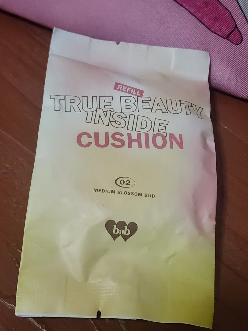 BNB True Beauty Inside Cushion Refill (Category: Makeup) located in San Miguel. Submitted by findsfrom.mars (Listing ID 1416408329, Image 1). Description: - BNB True Beauty Inside Cushion Refill - Shade: 02 Medium Blossom Bud - Product Weight: 12g - Expiration Date: 20/07/2026 - Provides bare essentials for a natural look - Designed for blissful moments.