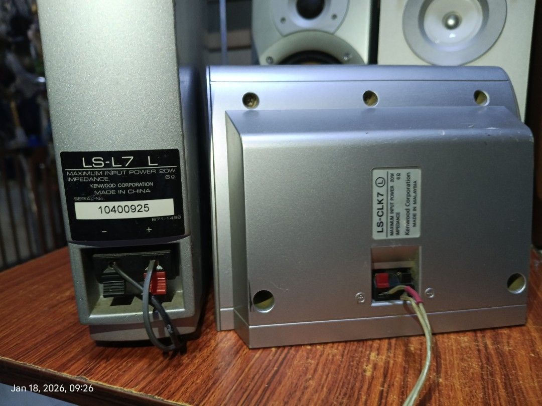 Branded Speakere (Category: Soundbars, Speakers & Amplifiers) located in Pasay City. Submitted by marineljapansurplus (Listing ID 1416228322, Image 3). Description: Branded Speakers like: Kenwood Sony Panasonic Denon With pair & no pair. For your project, pwede mo gawin Bluetooth speakers. Ok kung anu gusto mo. As is where is condition. All working in perfect condition. 1. Kenwood same specs, can be pair or sold separately. ₱350 Each or ₱700 pair