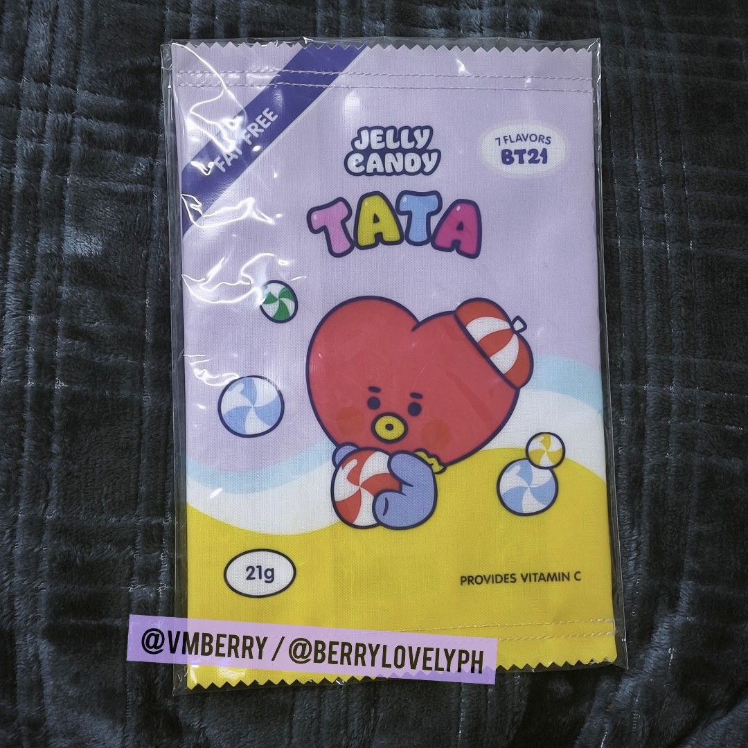 BT21 TATA Jelly Candy Pouch (Category: Purses & Pouches) located in Quezon City. Submitted by vmberry (Listing ID 1416402106, Image 1). Description: BT21 BABY TATA Jelly Candy Pouch - bought original from kr, never used - message me for any questions or for additional pics :) mop: gcash, maribank, bdo mod: sco, j&t, grab, lalamove.