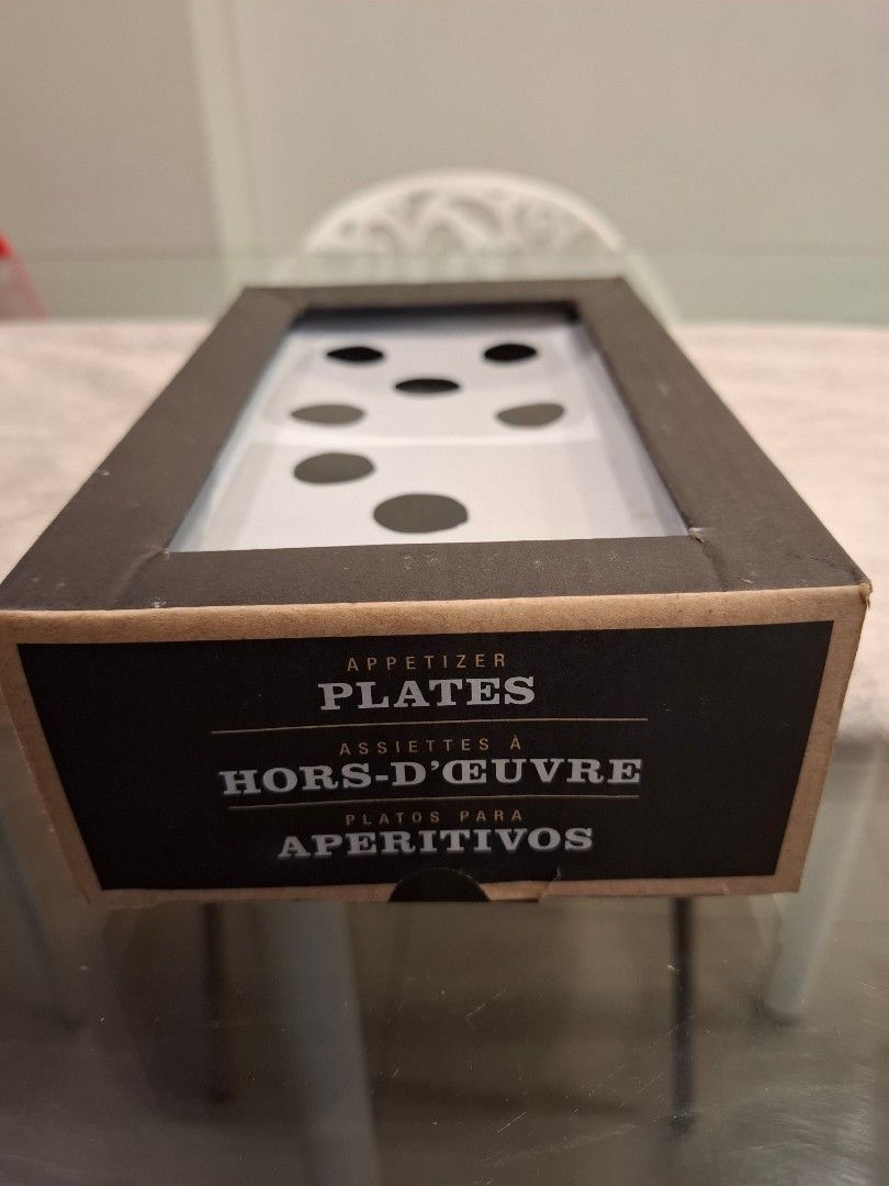 Crate & Barrel Appetizer plates (Category: Other Kitchenware & Tableware) located in Manila. Submitted by olxph_181341877 (Listing ID 1416434650, Image 3). Description: - Crate & Barrel Appetizer Plates - Domino design - Set of 6 plates - Ideal for appetizers and desserts.