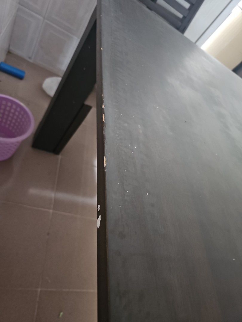 Dark Brown Rectangular Table (Category: Tables & Sets) located in Singapore. Submitted by highrul (Listing ID 1416257840, Image 3). Description: - Dark brown rectangular table - Dimensions: 1.5m (l) x 91cm (w)x 74cm(h) - Sturdy and functional - Suitable for various uses -small scratches.