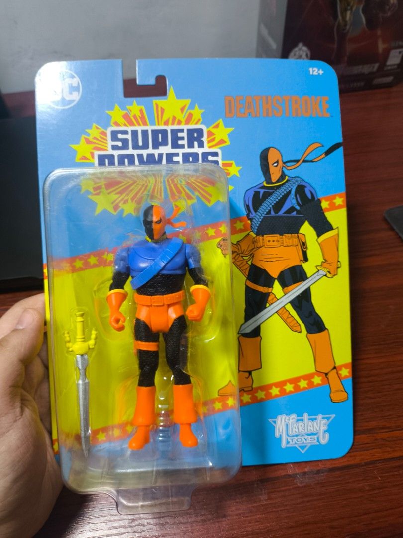 DC Super Powers Deathstroke Action Figure (Category: Action & Battle Toys) located in Pasig City. Submitted by shinjishop (Listing ID 1416335844, Image 1). Description: - DC Super Powers Deathstroke action figure - Brand new, in original packaging - Features Deathstroke in his iconic orange and blue costume - Includes a sword accessory -MISC -gcash/gotyme/bpi payment, cod via lalamove -lalamove/j&t delivery/pickup -650 pesos.