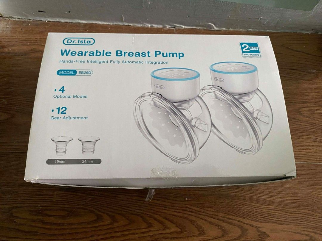 Dr. Isla Wearable Breast Pump (Category: Breastfeeding & Bottle Feeding) located in Lingayen. Submitted by atarico (Listing ID 1416434252, Image 1). Description: only used twice, complete set, no issue/damage.