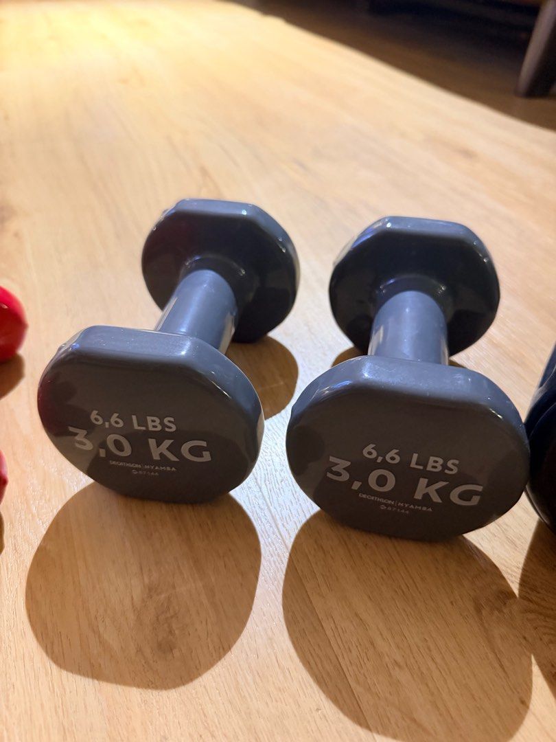 Dumbbell Set - 3lb, 3kg, 6kg, Sports Equipment, Exercise & Fitness ...