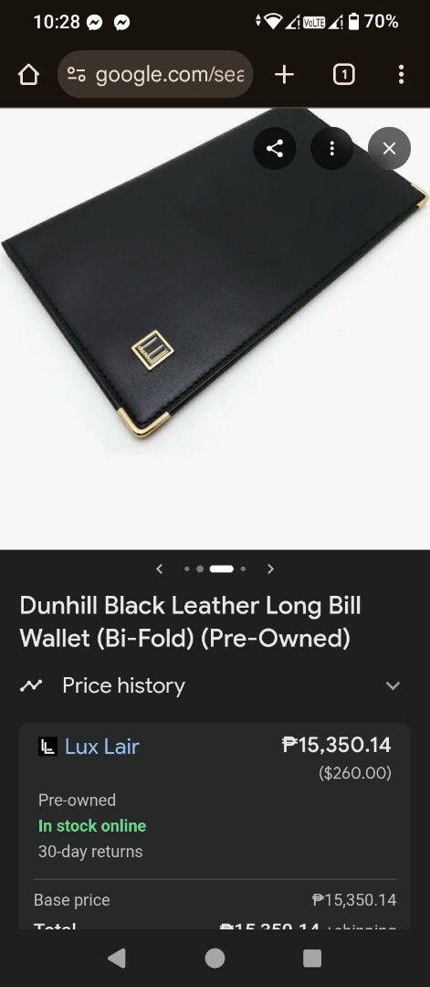 Dunhill Leather Card Bills Long Wallet Authentic (Category: Luxury Bags & Wallets) located in San Mateo. Submitted by edluxe (Listing ID 1416302687, Image 2). Description: great condition authentic.