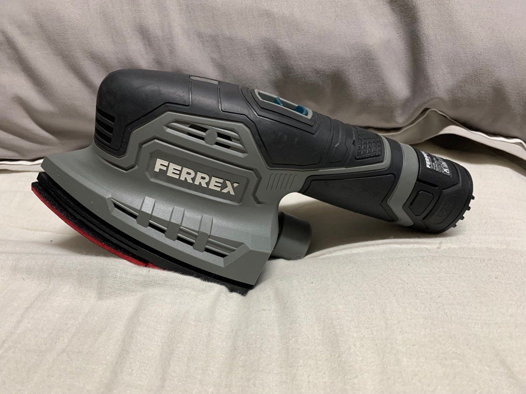 Ferrex Cordless Sander F-DES12 with Battery (Category: Construction Tools & Equipment) located in Paranaque City. Submitted by seb_trading (Listing ID 1416398680, Image 1). Description: Issue: No Sanding sheet included, just buy in any wilcon store imported from ALDI Australia unused sander unit almost new with battery battery charged with type C cord 12volts battery power perfectly working last price Paranaque area.