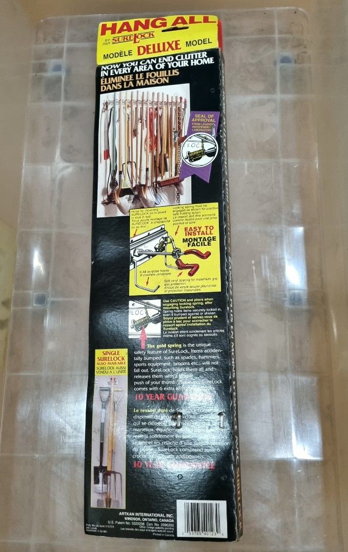 Hang All Deluxe Space Organizer (Category: Home Improvement Tools & Accessories) located in San Juan City. Submitted by loren69 (Listing ID 1416316387, Image 3). Description: Hang All Deluxe space organizer with Surelock spring action grippers and hooks. It features a two-in-one design for organizing tools and other items. Includes 5 Surelock spring action grippers and 6 hooks. It is designed to hold tools and other items securely. Easy to instal