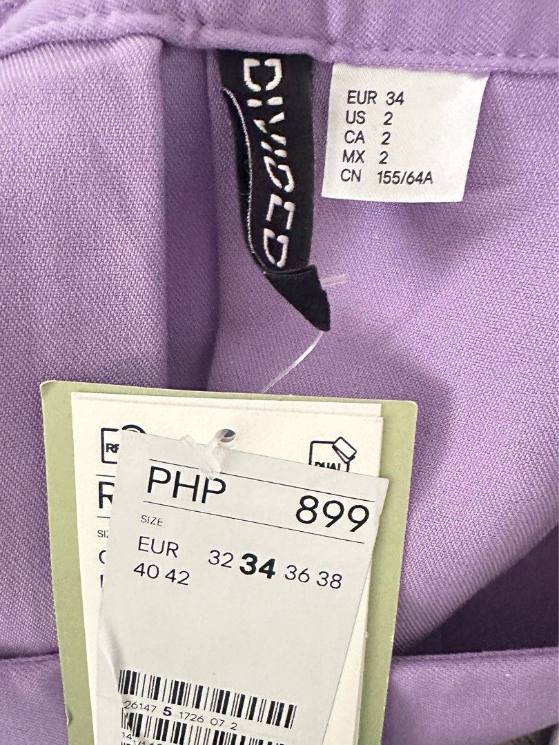 H&M Purple Pleated Skirt (Category: Skirts) located in Quezon City. Submitted by mary.declutters (Listing ID 1416284533, Image 2). Description: Never been used! 899 on tag .