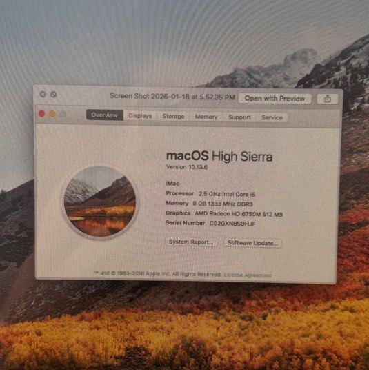 imac macos high sierra65153220870019111