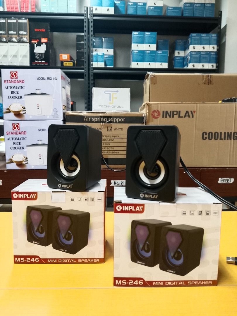 Inplay MS246 RGB Mini Desktop Speaker (Category: Soundbars, Speakers & Amplifiers) located in Pasig City. Submitted by technofuseofficial (Listing ID 1416303484, Image 3). Description: Inplay MS246 RGB Mini Desktop Speaker Brand New and Original Items Store Location: 4F Unit 402, 604 Shaw Boulevard, Barangay Kapitolyo, Pasig City Same Day Delivery: - Lalamove delivery within Metro Manila - For walk-ins: Always PM first for item availability - We 