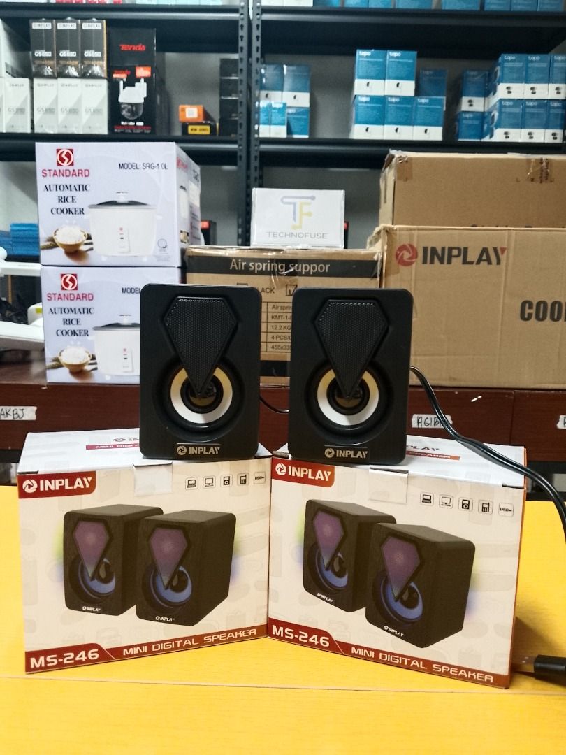 Inplay MS246 RGB Mini Desktop Speaker (Category: Soundbars, Speakers & Amplifiers) located in Pasig City. Submitted by technofuseofficial (Listing ID 1416303484, Image 2). Description: Inplay MS246 RGB Mini Desktop Speaker Brand New and Original Items Store Location: 4F Unit 402, 604 Shaw Boulevard, Barangay Kapitolyo, Pasig City Same Day Delivery: - Lalamove delivery within Metro Manila - For walk-ins: Always PM first for item availability - We 