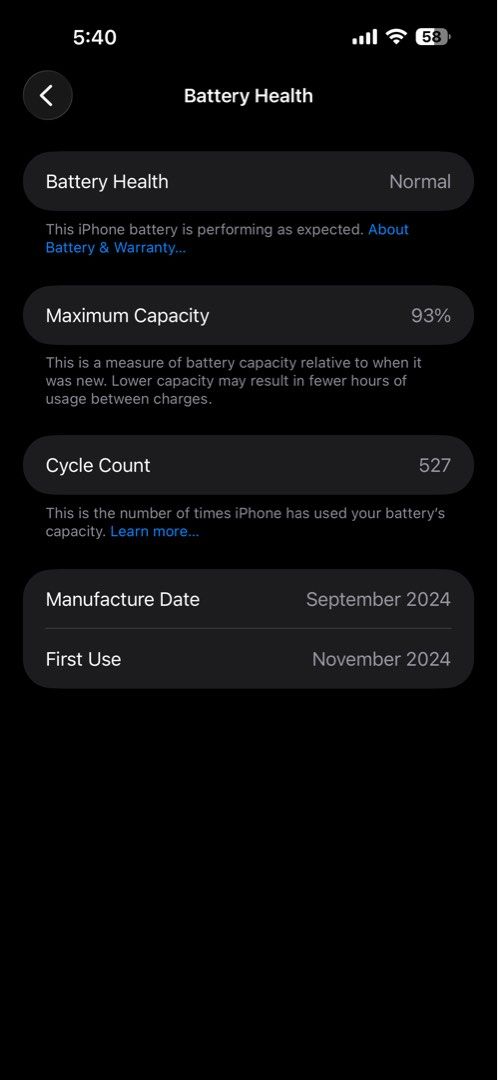 Iphone 16 Pro Max (Category: Cases & Sleeves) located in Muntinlupa City. Submitted by shrekt_ (Listing ID 1416327937, Image 3). Description: - iPhone 16 Pro Max Desert Titanium - 256GB storage - Excellent condition - Battery health: 93% - First used November 2024 - ZPA variant Free 4 cases Slightly Negotiable Super Kinis Check Upon Meetup Any Sim Will Do.