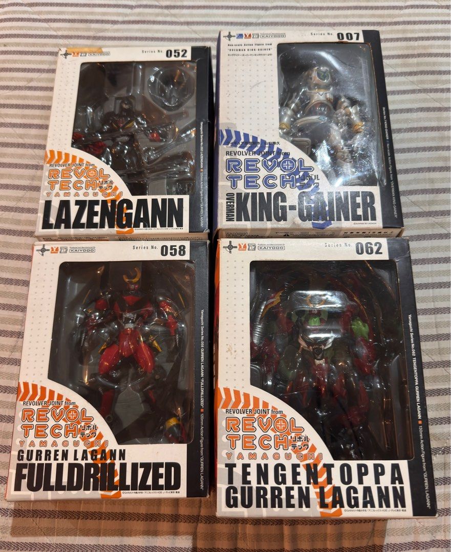 Kaiyodo Revoltech (Category: Figurines & Statues) located in Manila. Submitted by iamjarvis_3000 (Listing ID 1416403272, Image 1). Description: Lazengann - 4k King Gainer - 3.5k Gurren Lagann Full drillized - 5.5k Tengen Toppa Gurren Lagann - 7k .