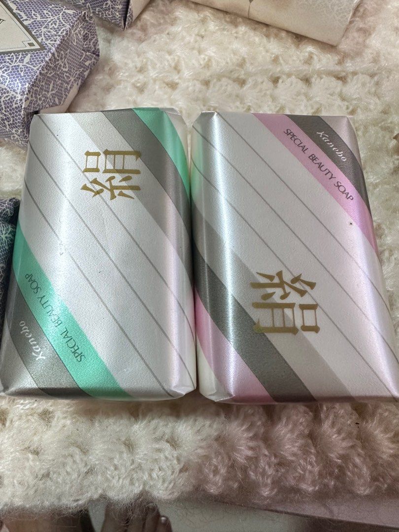 Kanebo Special Beauty Soap (Category: Bath) located in Davao. Submitted by favoritepreloved (Listing ID 1416234938, Image 1). Description: ❤️ Gentle cleansing and moisture retention ❤️Anti-aging properties and wrinkle prevention ❤️Balancing oil production and soothing the skin.