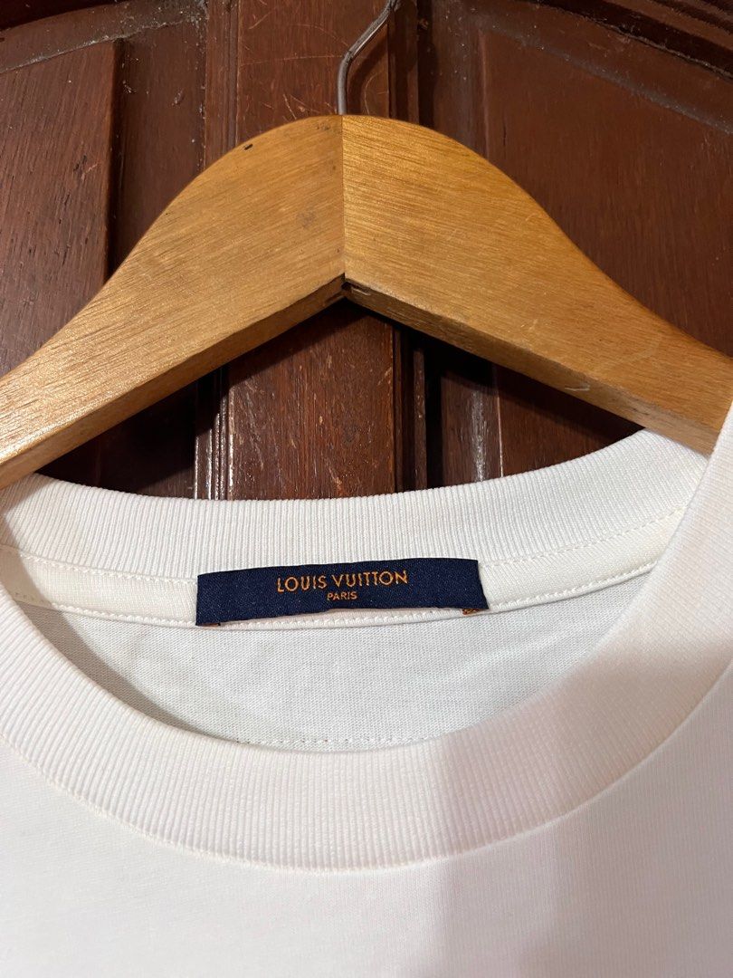 Louis Vuitton LV Jazz Flyers White Tee (Category: Luxury Apparel) located in Manila. Submitted by thriftpoint99 (Listing ID 1416347563, Image 3). Description: 22x28 No issue Good as new condition.