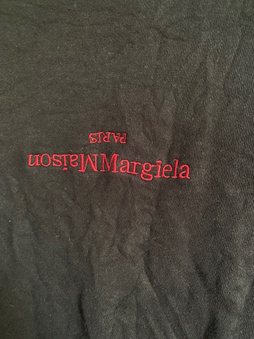 Maison Margiela Paris Sweatshirt (Category: Luxury Apparel) located in Cagayan de Oro. Submitted by densho69 (Listing ID 1416376526, Image 3). Description: Dimes: 22 x 27 (48 on tag, fit L) Color: 9/10 Condition: 9/10 Issue: Need wash.