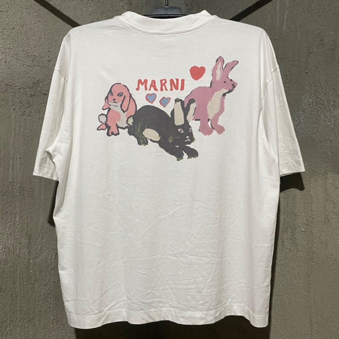 Marni Rabbit Tshirt (Category: Luxury Apparel) located in Bacolod City. Submitted by cast.archives (Listing ID 1416216725, Image 2). Description: Marni Rabbit Tshirt Authentic Size: Large Condition: Very good Flaw: Need wash and missing care tag.