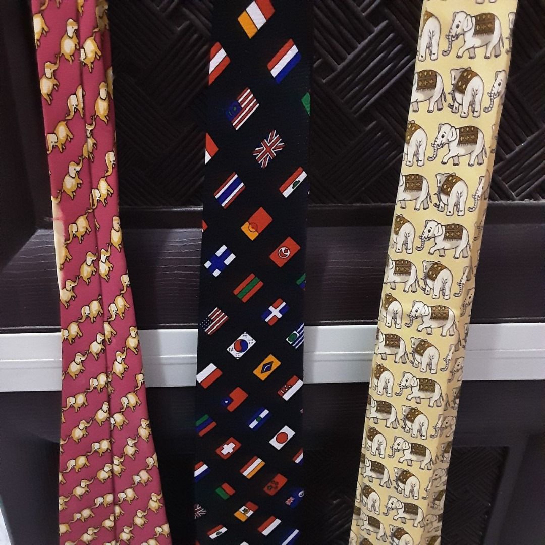 Men's Ties by Jim Thompson (Category: Sets & Coordinates) located in Caloocan City. Submitted by jianrightnow (Listing ID 1416240125, Image 1). Description: Elephant Designs - Jim Thompson Flags - Brothers -300 each only -Authentic/Original -Made from silk -Pamigay price. Help me to declutter :)) .