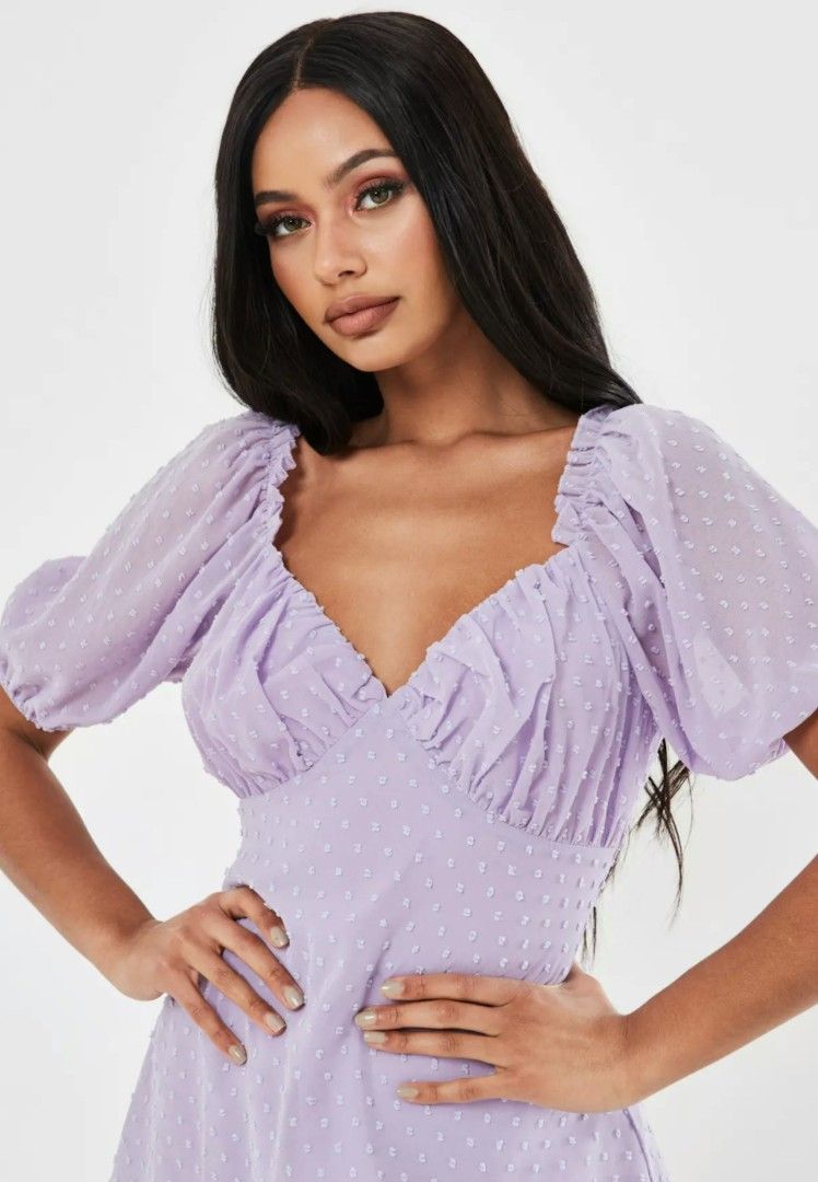 Missguided Lilac Mini Dress (Category: Dresses) located in Baguio. Submitted by raphy_mapletree (Listing ID 1416278306, Image 2). Description: Brand new Missguided dress with tags! RFS: Too big on me :( ❗️Fixed price Size: US 6 Length: 34" ✨️ Decluttering sale! All items are new/in good condition! 💖 💬 Feel free to leave a message if you have any questions or concerns! 🚚 Shipping via J&T.