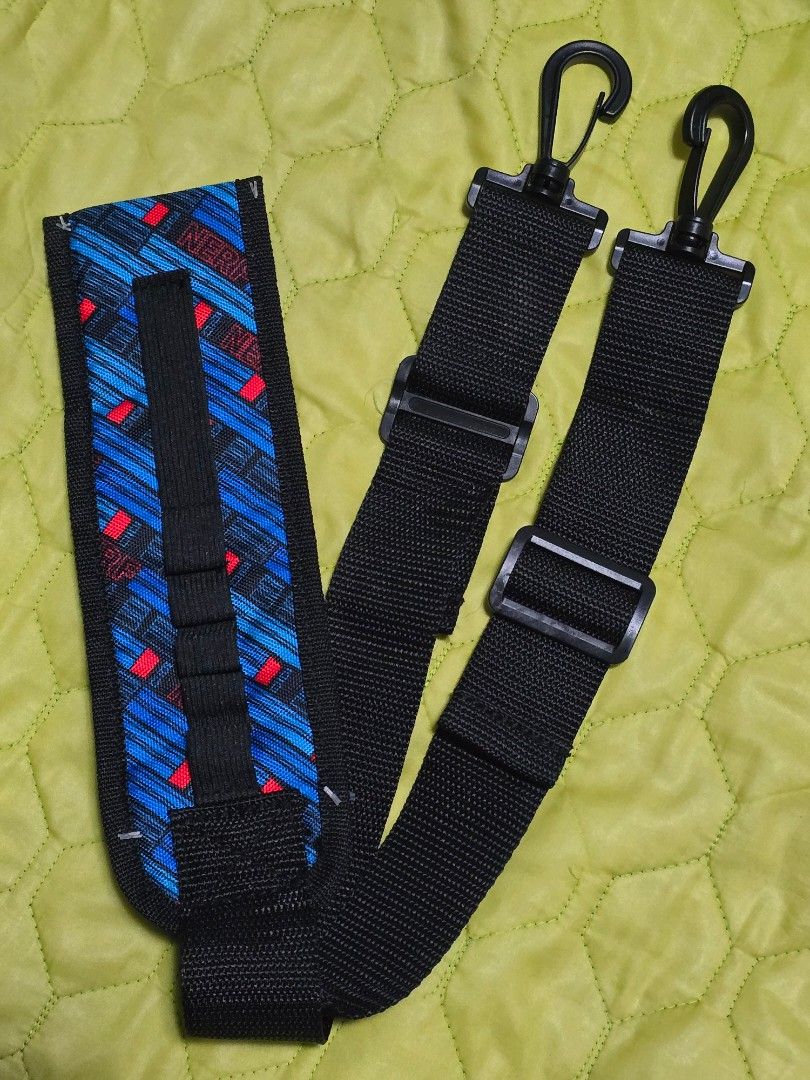Nerf Toy Gun Strap / Sling Blue QC Location (Category: Action & Battle Toys) located in Quezon City. Submitted by gabs_a (Listing ID 1416283366, Image 1). Description: For Sale: Nerf Toy Gun Strap / Sling Brand: Nerf Function: Strap Placement: Nerf Blaster / Shoulder Year: 2017 Can Carry 5 Darts and 1 Clip / Magazine Price: 300.00 Location: Batasan Hills / South Triangle Quezon City Note: - As the difference between camera and screen display, the