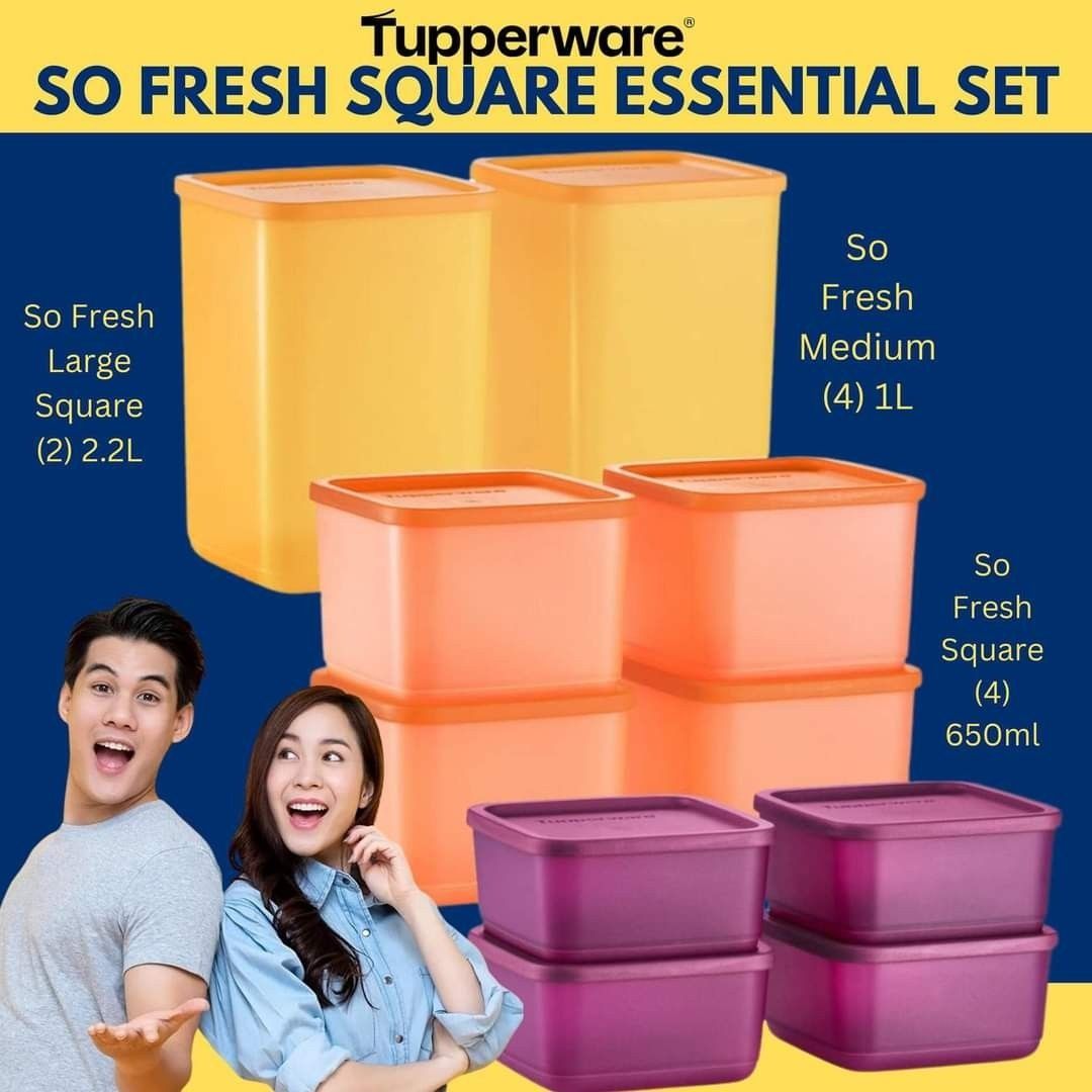 (NEW) Tupperware So Fresh Set Toples/Wadah - Orange, Perabotan Rumah di ...