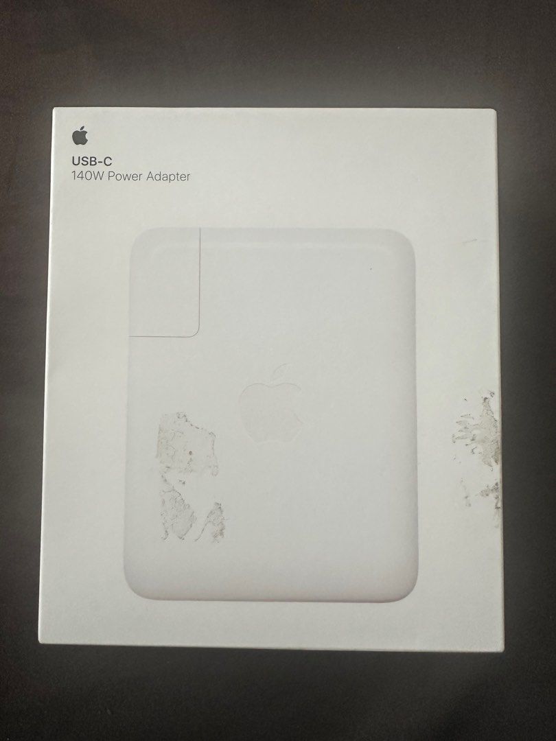 Original Apple 140W USB-C Power Adapter sealed (Category: Chargers & Cables) located in Paranaque City. Submitted by motkigoodboy (Listing ID 1416260279, Image 1). Description: For sale original and sealed apple usb c 140 w power adapter - Apple 140W USB-C Power Adapter - USB-C power adapter - Box has minor wear and tear - Suitable for high-power charging Take advantage of fast charging, for up to a 50 percent charge in around 30 mins . See info 