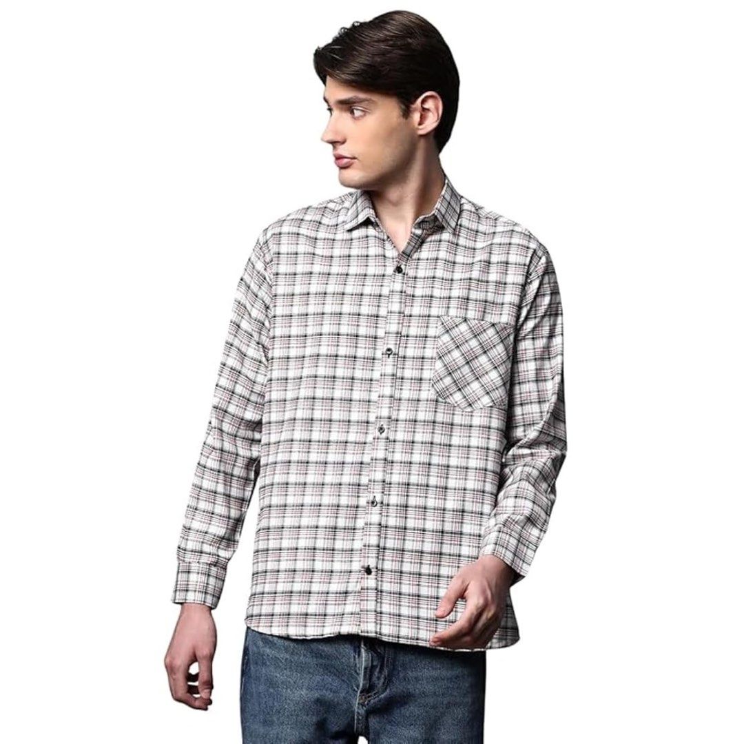 Plaid Long Sleeve Shirt men (Category: Tshirts & Polo Shirts ) located in Quezon City. Submitted by raca_preloved (Listing ID 1416293957, Image 1). Description: Used once Color: navy blue - Classic plaid design - Long sleeves - Button-down front - Chest pocket - Collared neckline - Regular fit - Lightweight fabric - Perfect for casual wear.