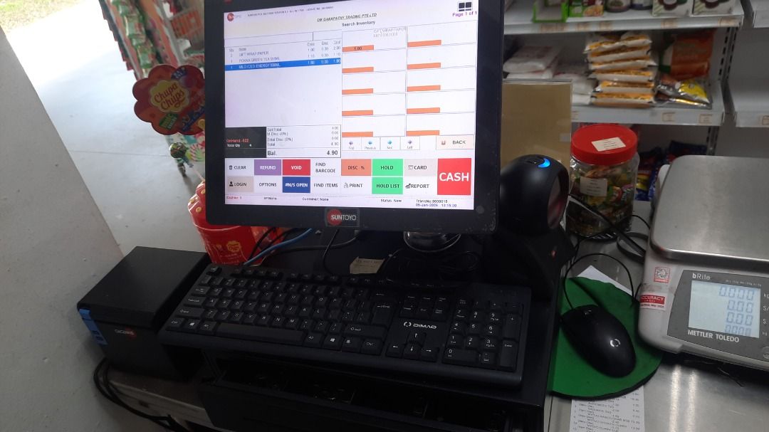 POS System with Monitor, Keyboard,cash drawer,receiptt printer and ...