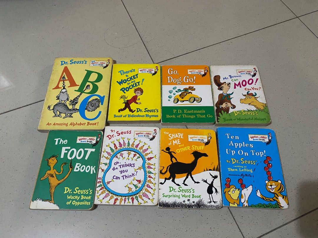 Preloved Dr. Seuss Boardbooks Collection (Category: Children's Books) located in Quezon City. Submitted by jay_em_tee (Listing ID 1416216282, Image 1). Description: Dr Seuss Boardbooks. All used, some has stains and signs of wear but still readable and sturdy..