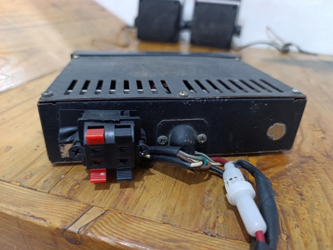 Realistic Equalizer/Booster 40 Watts (Category: Soundbars, Speakers & Amplifiers) located in Quezon City. Submitted by yourstruly2018 (Listing ID 1416276740, Image 3). Description: - Realistic stereo frequency equalizer/booster - Features a power meter and fader control - Multiple frequency adjustment sliders - Power switch included - Sleek black exterior with ventilation slots - Various input/output connectors - 40 Watts power output.