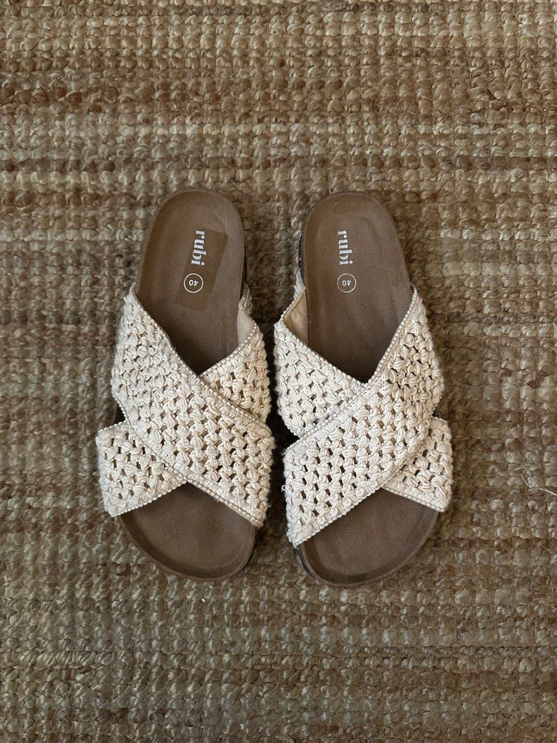Rubi Crochet Slides (Category: Slippers & Slides) located in Manila. Submitted by mrflyboy (Listing ID 1416286371, Image 2). Description: Cotton On Rubi Rex Crochet Slides p300.