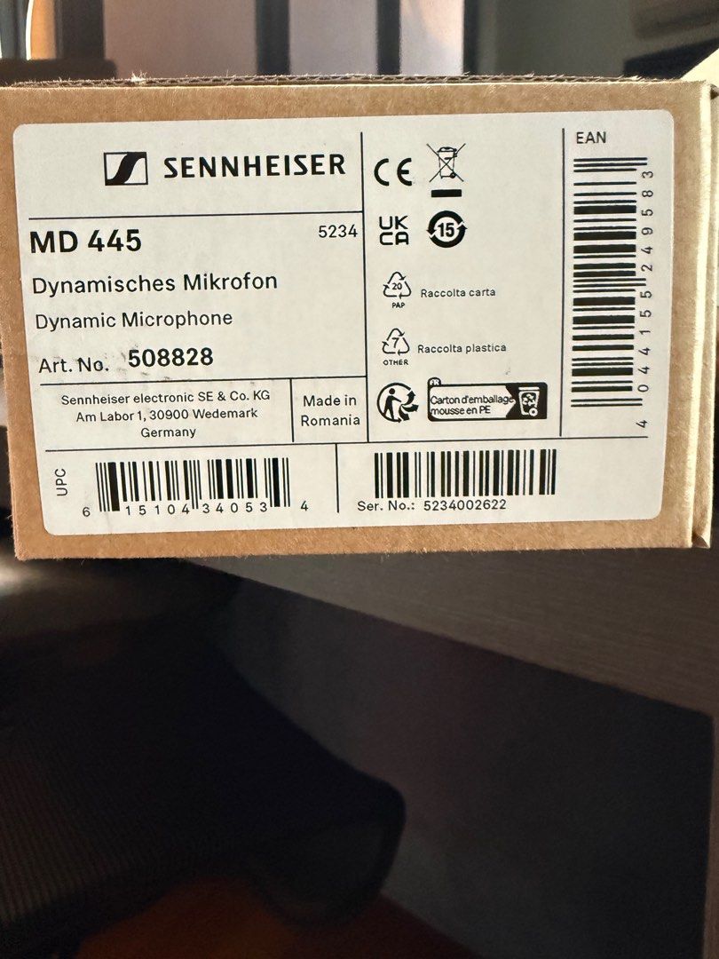 Sennheiser MD 445 Dynamic Microphone - Brand New65119939922817111