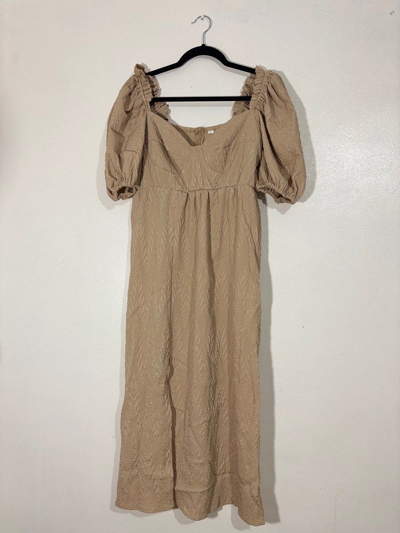 SHEIN | Lantern Sleeve Dress (Large) (Category: Dresses) located in Manila. Submitted by shopmore21 (Listing ID 1416373550, Image 2). Description: SHEIN | Lantern Sleeve Dress (Large) Like new - used once Measurement on last slide.