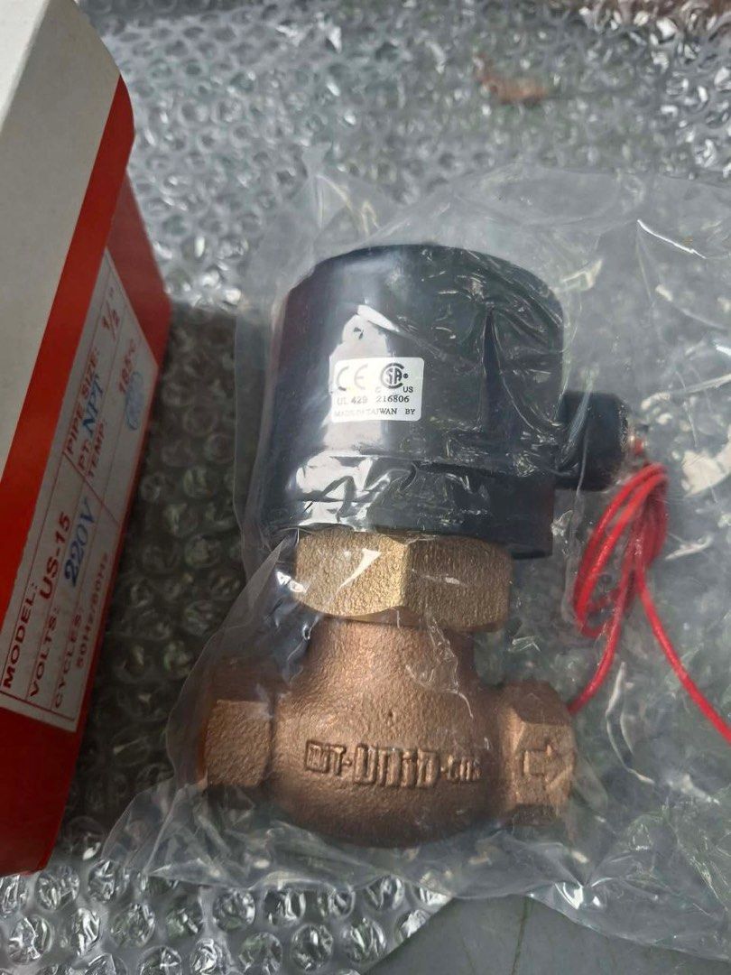 Solenoid Valve (Category: Construction Tools & Equipment) located in Manila. Submitted by joeyroque09 (Listing ID 1416279447, Image 2). Description: Item: Solenoid Valve Specs: 1/2 185c Qty: 1 pc Price: ₱5,625/pc .