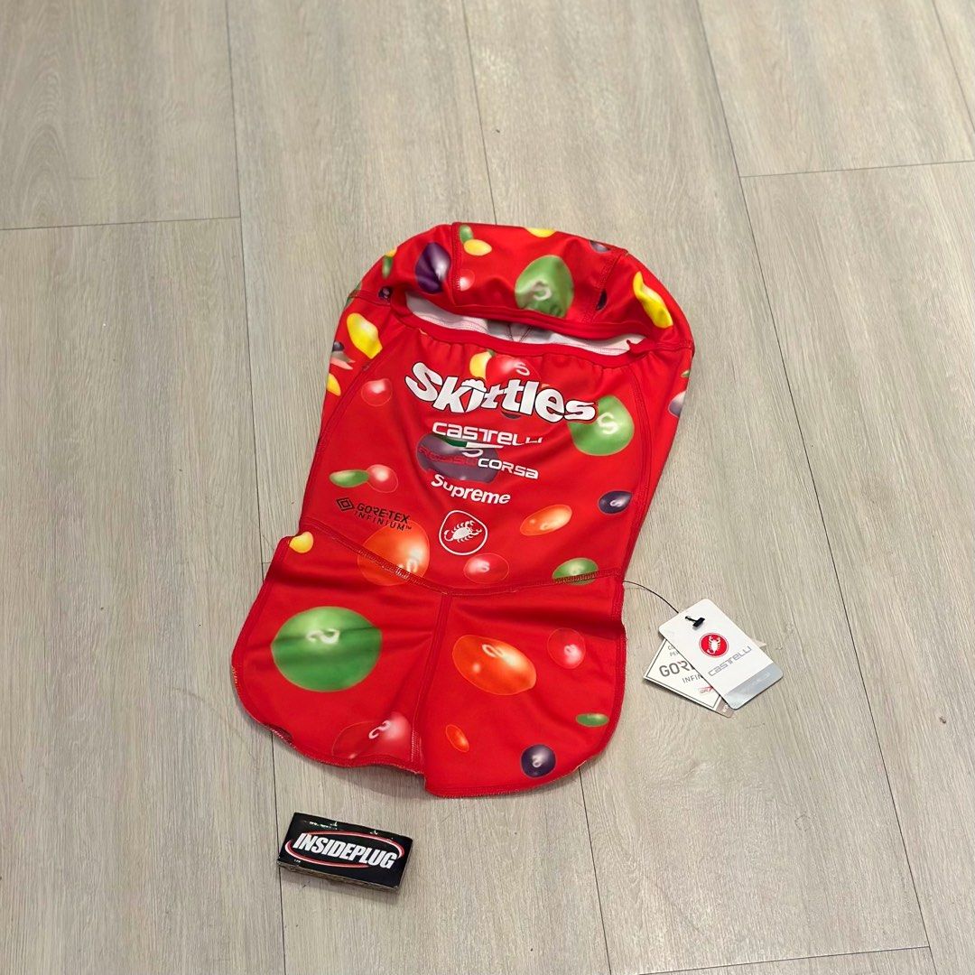 Supreme Skittles/Castelli Balaclava (Category: Activewear) located in Quezon City. Submitted by inside_plug (Listing ID 1416302271, Image 1). Description: Supreme Skittles/Castelli Balaclava.