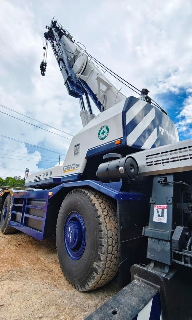 Tadano 50ton rough terrain crane (Category: Construction Tools & Equipment) located in Makati City. Submitted by ztak13 (Listing ID 1416239680, Image 2). Description: 🚨Tadano Crane 50 tons🚨 Model: TR-500M-3 ✅50 ton capacity ✅Model Year: 1997 ✅Rough terrain crane ✅41.2m boom (6 section) ✅12.5m jib ✅Outrigger: X-type ✅ Original Japan surplus Contact no. 09175699818.