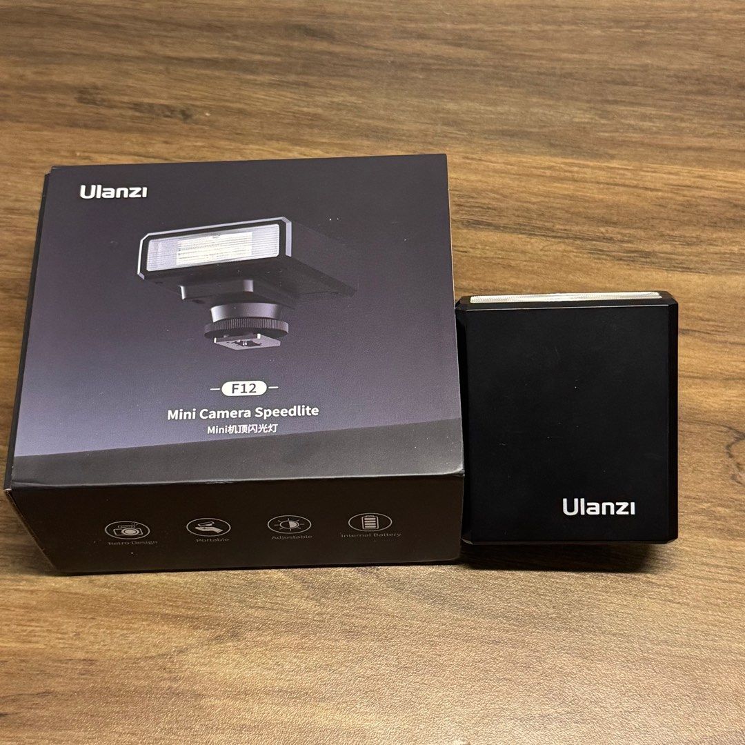 Ulanzi F12 Speedlite (Category: Other Photography Accessories) located in Quezon City. Submitted by shopsofiascloset (Listing ID 1416374514, Image 3). Description: Ulanzi Flash F12 - RFS: no longer needed - Inclusions: Unit and Box.