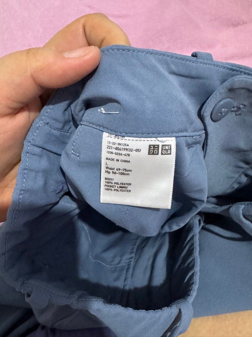 Uniqlo Wide Pants (Blue, L) (Category: Other Bottoms) located in Valenzuela. Submitted by jennmsglt (Listing ID 1416421421, Image 2). Description: Uniqlo Wide Pants (Blue, L) Size: L ₱ 650 Grab, lalamove, Angkas Padala, Joyride Delivery. And JnT. Delivery fee will be shouldered by buyer. .