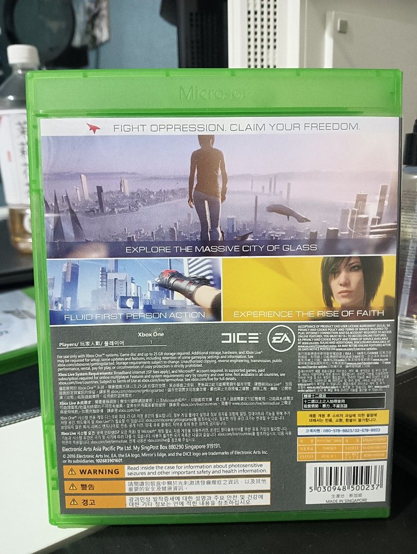 Xbox One Mirror's Edge Catalyst (Category: Xbox) located in Petaling Jaya. Submitted by yap.services (Listing ID 1416371684, Image 2). Description: Xbox One Mirror's Edge Catalyst Working Condition No Return/Refund Preferred Self-Pickup Or Lalamove Cash, TnG, Bank Transfer Location Petaling Jaya.