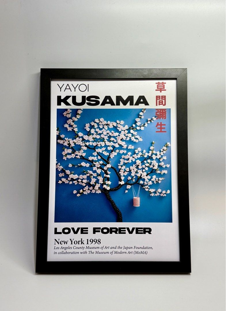 Yayoi Kusama Artwork Posters (Category: Art & Prints) located in Manila. Submitted by staylit.ph (Listing ID 1416417837, Image 2). Description: Yayoi Kusama Artwork Posters • PhP650 (set of 4 discounted at 2,500) • Artwork 1: Love Forever New York 1998 • Artwork 2: Color Jellyfish Tokyo 1984 • Artwork 3: Dream and Creation • Artwork 4: Infinite World • Size: 30x40cm • Material: High Quality Photo Print (250 gsm) • Lightweight Frame so can be hung