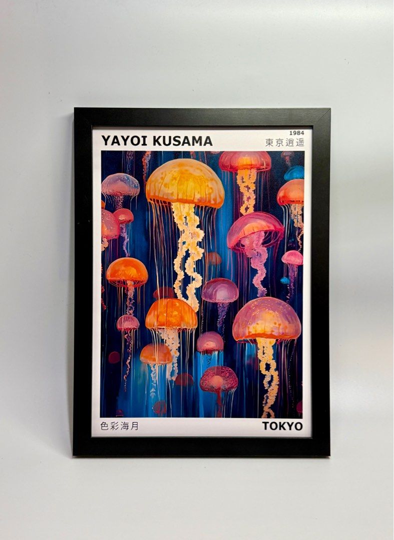 Yayoi Kusama Artwork Posters (Category: Art & Prints) located in Manila. Submitted by staylit.ph (Listing ID 1416417837, Image 3). Description: Yayoi Kusama Artwork Posters • PhP650 (set of 4 discounted at 2,500) • Artwork 1: Love Forever New York 1998 • Artwork 2: Color Jellyfish Tokyo 1984 • Artwork 3: Dream and Creation • Artwork 4: Infinite World • Size: 30x40cm • Material: High Quality Photo Print (250 gsm) • Lightweight Frame so can be hung