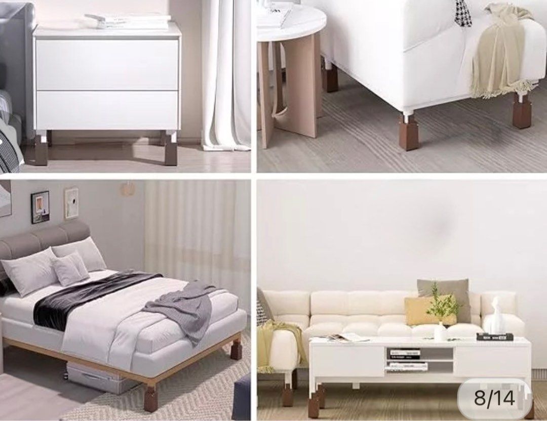 Adjustable chair / table Riser (Category: Home Improvement Tools & Accessories) located in Singapore. Submitted by gren88 (Listing ID 1409963033, Image 3). Description: - Height 10cm - 3 Leg Risers available - to raise height of Table/ Chairs/Bed $2/pcs .