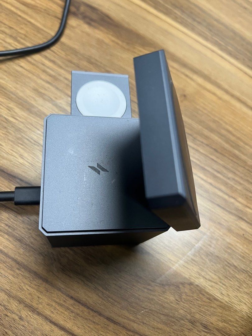 Anker 3in1 cube (Category: Chargers) located in Manila. Submitted by msadlawan646634 (Listing ID 1416455894, Image 2). Description: -3‑in‑1 wireless charging for iPhone, Apple Watch & AirPods in one compact unit -15W fast MagSafe wireless charging for iPhone (MagSafe certified) -Dedicated charging spots for Apple Watch & AirPods -Foldable, travel‑friendly cube design with adjustable viewing angle -Includes USB‑C cable and (often) 30W charger for 