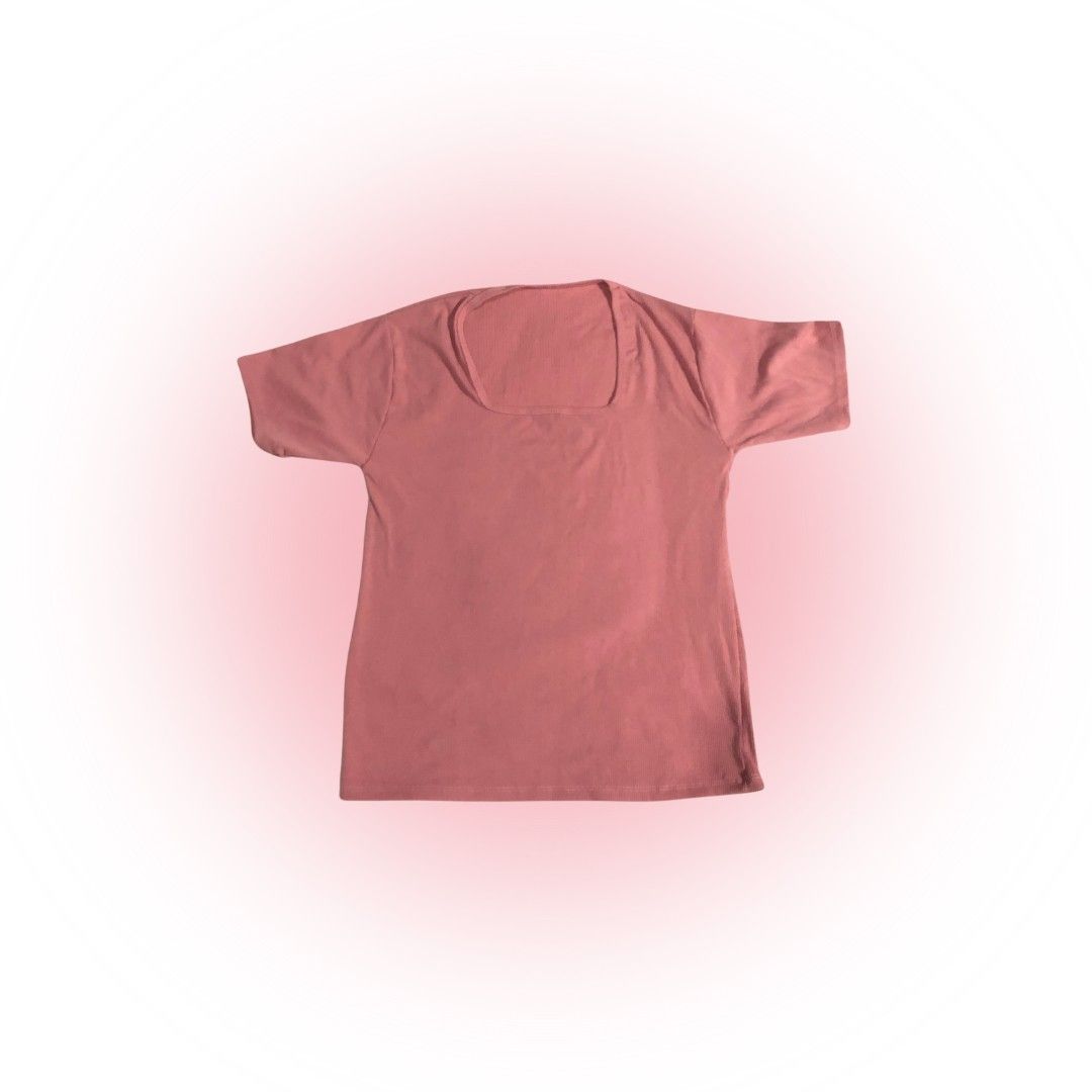 BABY PINK SQUARE NECK RIBBED TOP (Category: Shirts) located in Marikina City. Submitted by pmncl.declutters (Listing ID 1416459795, Image 1). Description: BABY PINK SQUARE NECK RIBBED TOP measurements (laid flat): width: 16.5 in length: 23.5 in stock: 2 pcs please indicate quantity when purchasing! php 25 price is negotiable 🌷☁️ dm/comment for inquiries!.
