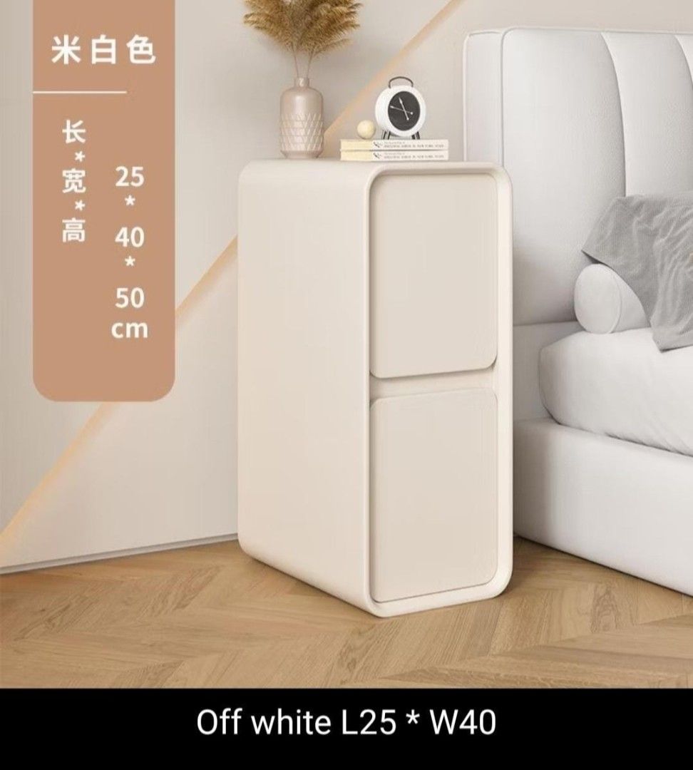 Bedside Table (Category: Other Home Furniture) located in Singapore. Submitted by thedeclutterist (Listing ID 1416601877, Image 1). Description: For sale is an off white cream bedside table made of high quality materials I have 02 for sale both brand new Selling at a loss of $50 each.