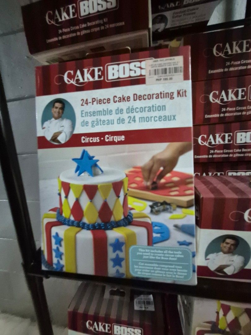 Cake Boss Baking Tools and Pans (Category: Bakeware) located in Manila. Submitted by mariaanna (Listing ID 1416550502, Image 3). Description: - Cake Boss baking supplies - Includes: - Cake decorating kits - Fondant/cookie cutter presses - Baking pans (round, square, muffin) - All items are new and unused. FOR TAKE ALL. BAKING TRAYS, FONDANT DECORATING KIT, AND COOKIE CUTTER PRESSES. BRANDNEW LAHAT. PWEDENG PANGBENTA AT PANG SARILING GAMIT. PRICE 