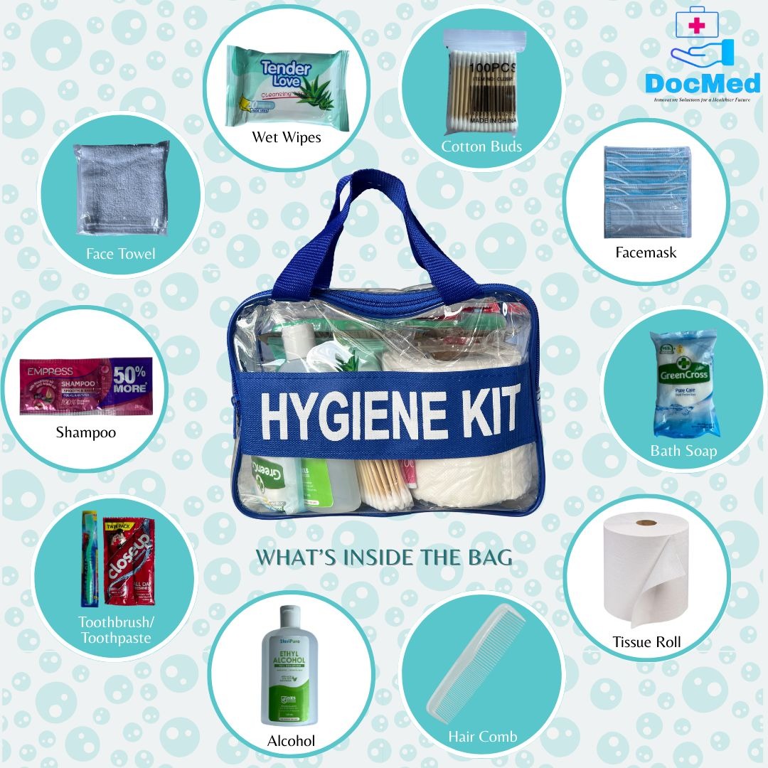 DOCMED HYGIENE KIT PVC BAG WITH INCLUSIONS (11), Health & Nutrition ...